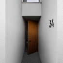 Husnummer Contemporary - 4 - Sort