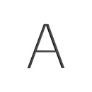 Husbogstav Contemporary A - Small - Sort