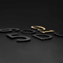 Husbogstav Home - Sort