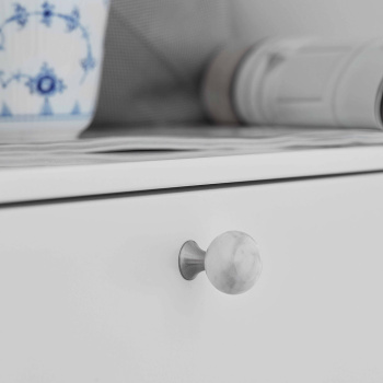 Knop Bead Straight - Carrara Marmor