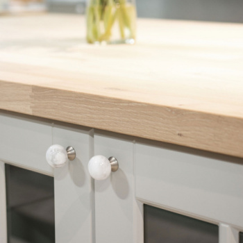 Knop Bead Straight - Carrara Marmor