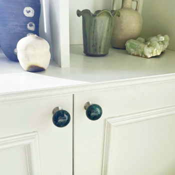 Knop Bead Straight - Carrara Marmor Grøn