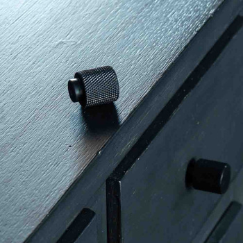 Knop Helix - 20mm - Mat Sort