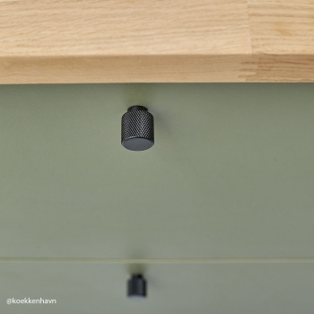 Knop Helix - 20mm - Mat Sort