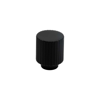 Knop Helix Stripe - 20mm - Mat Sort