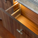 Knop T Helix Stripe - Rustfrit Stål Finish