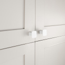 Knop Prism - 32x32mm - Mat Hvid