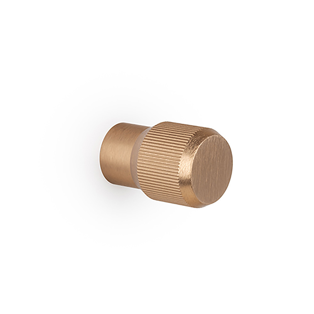 Knop Brooklyn Ø20mm - Mørk Børstet Messing