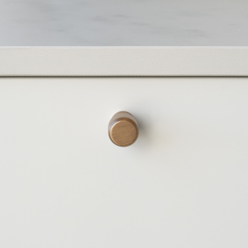 Knop Brooklyn Ø20mm - Mørk Børstet Messing