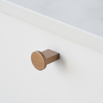 Knop Nexx Ø25mm - Mørk Børstet Messing
