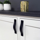 Greb Loop - 128mm - Sort Læder/Krom