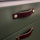 Greb Loop - 128mm - Natur Læder/Krom