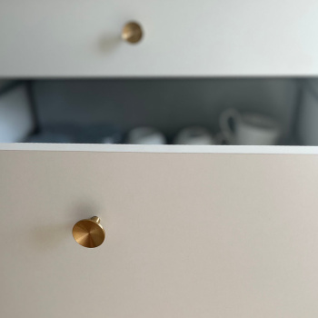 Knop Sture - 28mm - Børstet Ubehandlet Messing