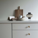 Knop Sture - 28mm - Børstet Ubehandlet Messing