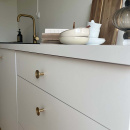 Knop Sture - 28mm - Børstet Ubehandlet Messing