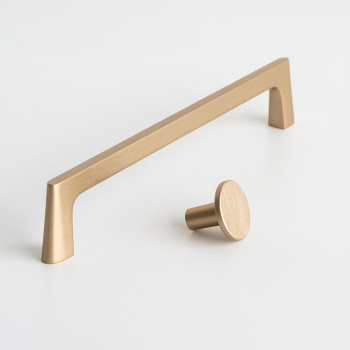 Knop Lund - 25mm - Børstet Lys Guld