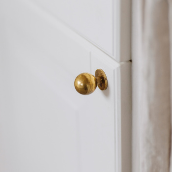 Knop Solliden - Poleret Ubehandlet Messing