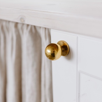 Knop Solliden - Poleret Ubehandlet Messing