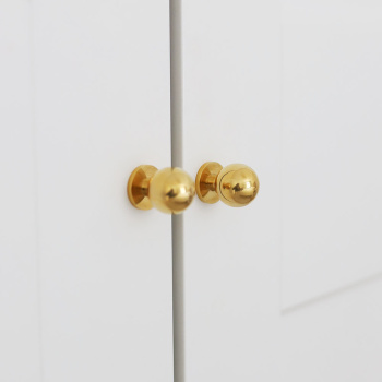 Knop Solliden - Poleret Ubehandlet Messing