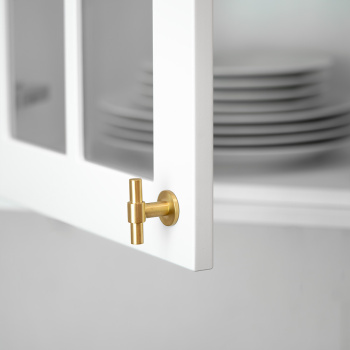 Knop T Uniform - Børstet Ubehandlet Messing