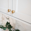 Knop Uno - Børstet Ubehandlet Messing