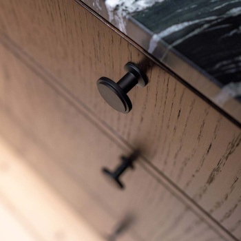 Knop Uno - Mat Sort