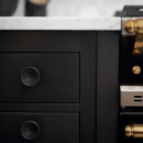 Knop Fleur - Støbejern Sort