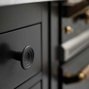 Knop Fleur - Støbejern Sort