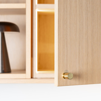 Knop Solo - 21mm - Poleret Messing
