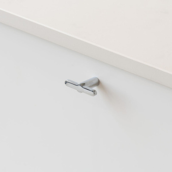 Knop T Flow - Poleret Krom