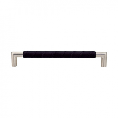 Greb Norma 12 - 192mm - Rustfritt/Sort Læder i gruppen Greb / Farve/Materiale / Læder hos Beslag Online (343902-11)