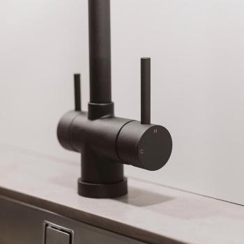 Blandingsbatteri Rom - Silgranit Sort