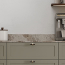 Knop T Bond - Mørkbejset Eg/Børstet Messing