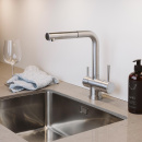 Blandingsbatteri London - Udtrækkeligt Mundstykke - Old Silver