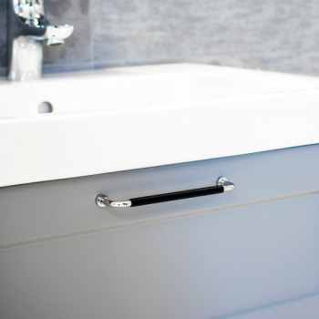 Greb Lounge - 160mm - Krom/Sort Læder