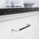 Greb Lounge - 160mm - Krom/Sort Læder