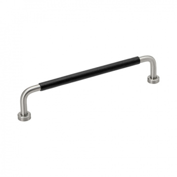 Greb Lounge - 160mm - Rustfrit Stål/Sort Læder