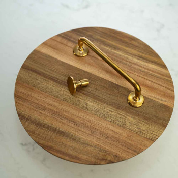 Knop Jubilee - 28mm - Ubehandlet Messing