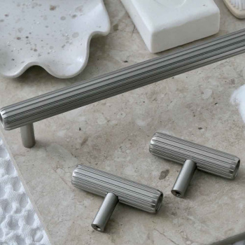 Knop T Rille - Rustfrit Look