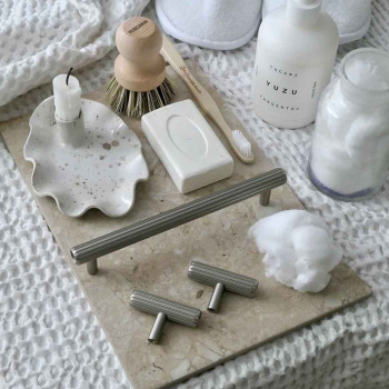 Knop T Rille - Rustfrit Look