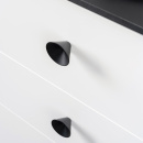 Knop Conic - 29mm - Mat Sort