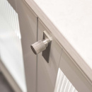 Knop Arpa/Bagplade - Rustfrit Look