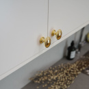 Knop 401 - Poleret Messing