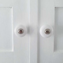 Knop 409 - 32mm - Forniklet/Porcelæn