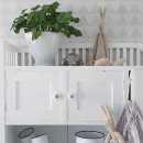 Knop 409 - 32mm - Forniklet/Porcelæn