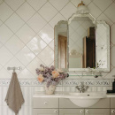 Knop 409 - 32mm - Tin/Porcelæn