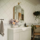 Knop 409 - 32mm - Tin/Porcelæn