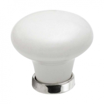 Knop 24136 - Hvid/Krom