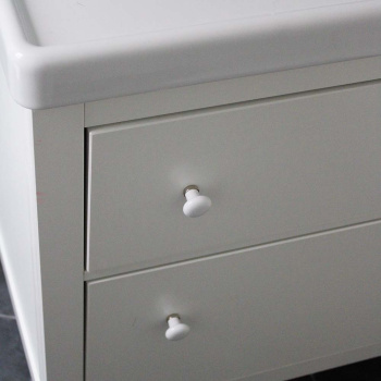 Knop 24136 - Hvid/Krom