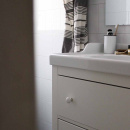 Knop 24136 - Hvid/Krom